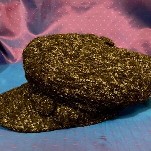 Stylish Black Tweed Newsboy Women's Cap